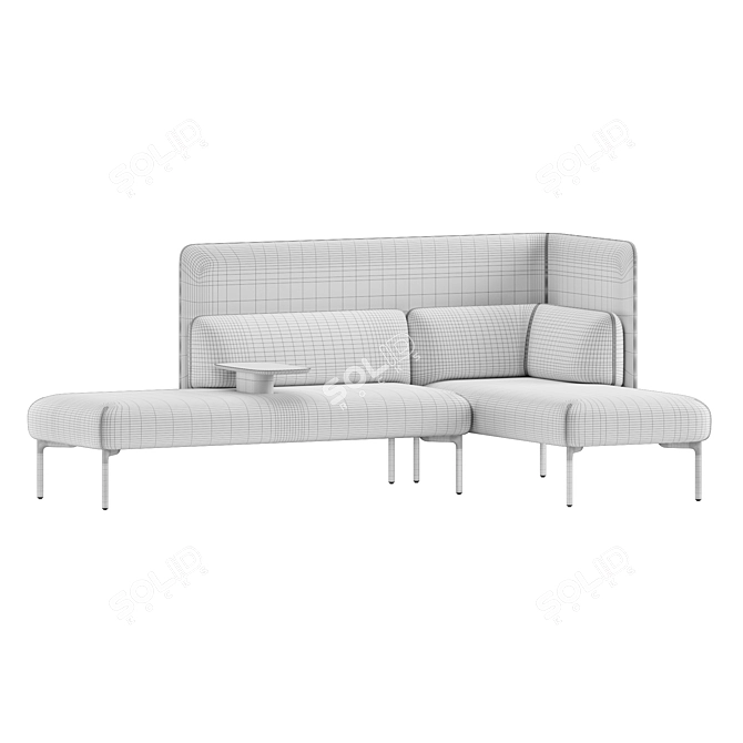 Modern Chaise Lounge Retreat S9EL 3D model image 7