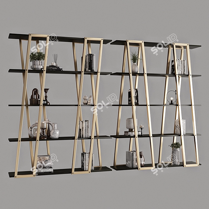 High-Quality Rack Shelves Model 3D model image 1