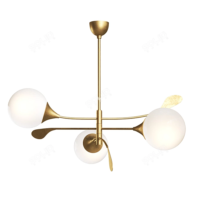 Sleek Design Chandelier Lighting Fixtures 3D model image 2