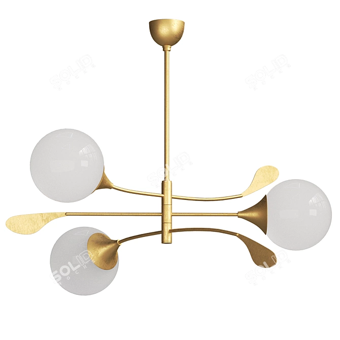 Sleek Design Chandelier Lighting Fixtures 3D model image 3