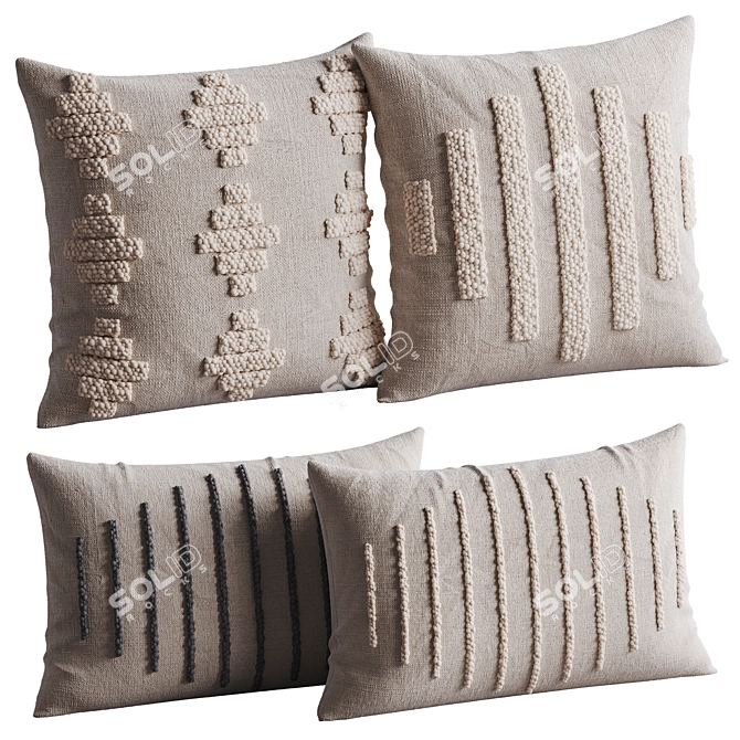 Luxury Kanju Pillow Set 3D model image 1