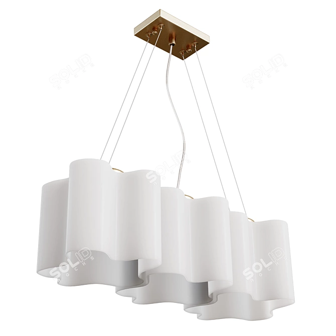 Elegant Nubi Pendant Chandelier 3D model image 1