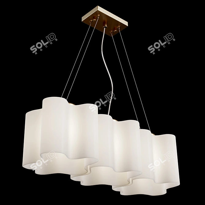 Elegant Nubi Pendant Chandelier 3D model image 2