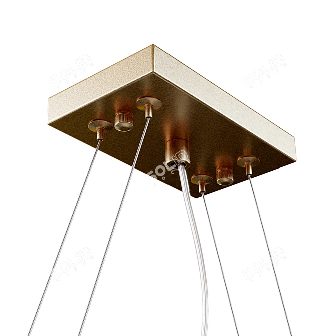 Elegant Nubi Pendant Chandelier 3D model image 5