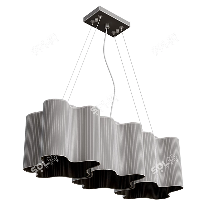 Elegant Nubi Pendant Chandelier 3D model image 7