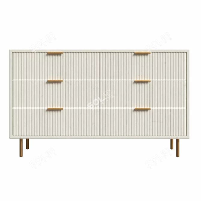 Quinn 6-Drawer Dresser Model 3D model image 2