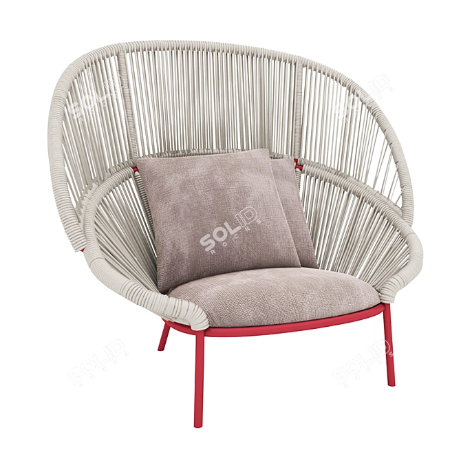 Elegant Petalo Armchair: Modern Comfort 3D model image 5