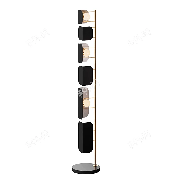 Elegant Leagen Floor Lamp 3D model image 1