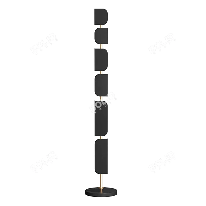 Elegant Leagen Floor Lamp 3D model image 2