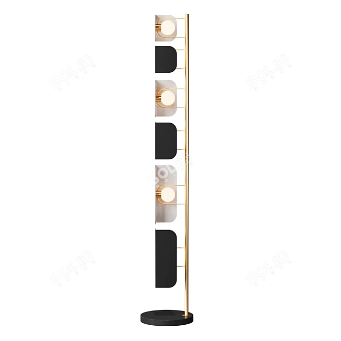 Elegant Leagen Floor Lamp 3D model image 3