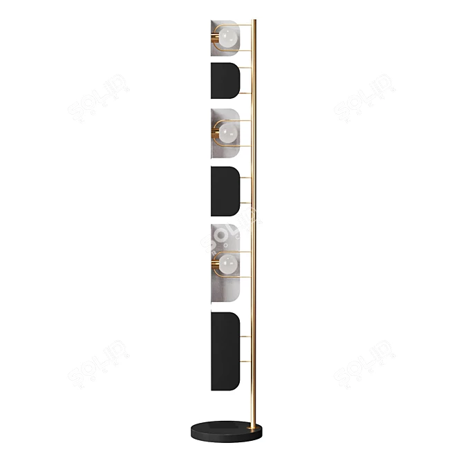 Elegant Leagen Floor Lamp 3D model image 4