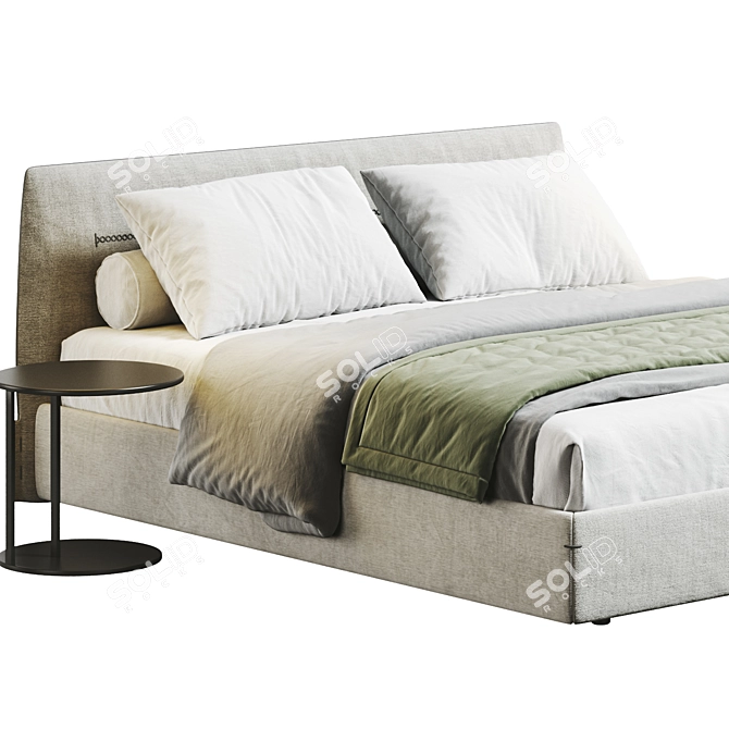 Modern Italian Poliform Jacqueline Bed 3D model image 3