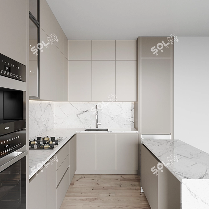 Modern Kitchen Set 3D Models 3D model image 3