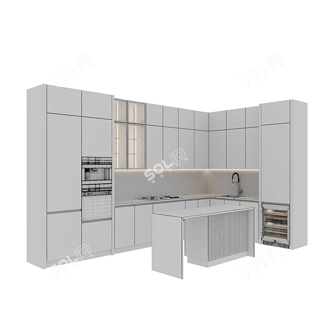 Modern Kitchen Set 3D Models 3D model image 7