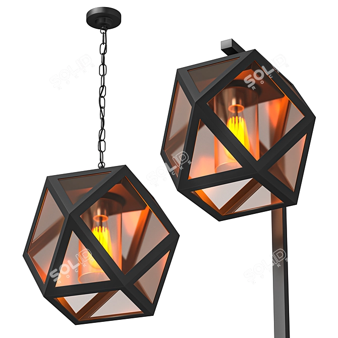 Elegant Elektrostandard Ambra Streetlamp 3D model image 2