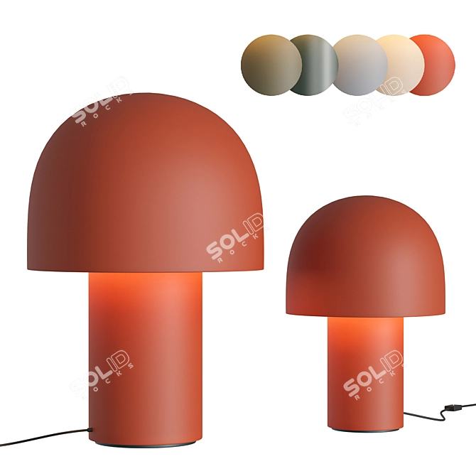 Mushroom Stone Table Lamp by SIMIG 3D model image 1