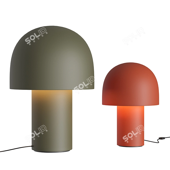 Mushroom Stone Table Lamp by SIMIG 3D model image 11