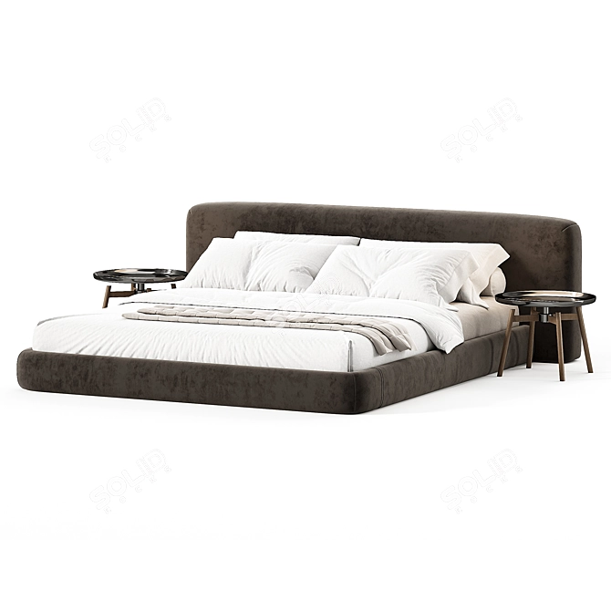 Elegant Alessio Bed for Modern Home 3D model image 2