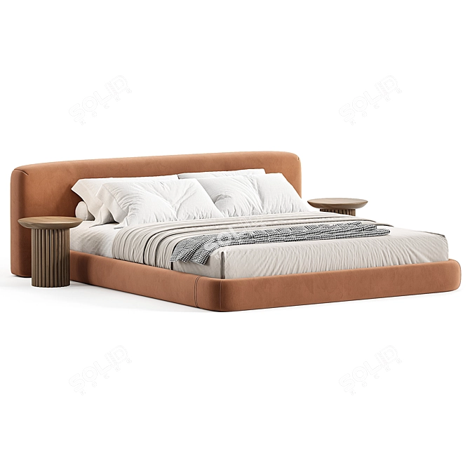 Elegant Alessio Bed for Modern Home 3D model image 3