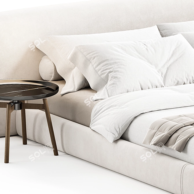 Elegant Alessio Bed for Modern Home 3D model image 6
