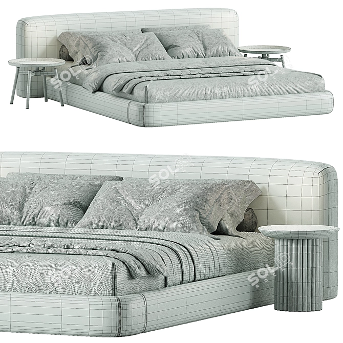 Elegant Alessio Bed for Modern Home 3D model image 7