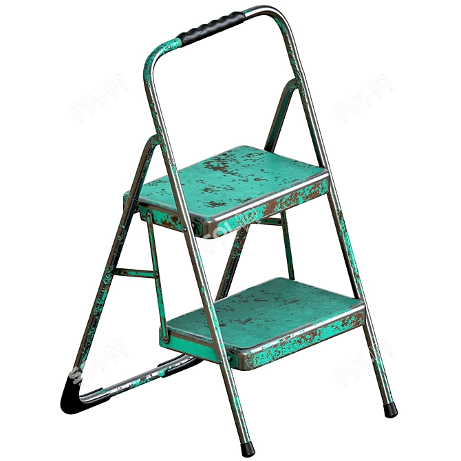 3-Step Folding Ladder 3D model image 4