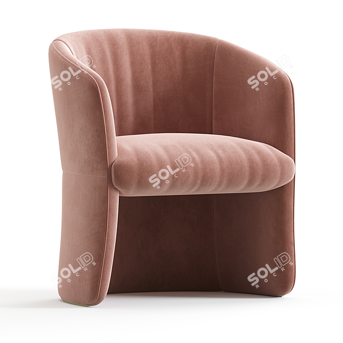 Elegant Janette Easy Chair, Gallotti Radice 3D model image 1