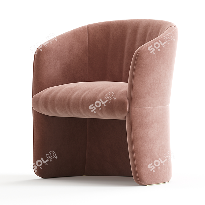 Elegant Janette Easy Chair, Gallotti Radice 3D model image 2