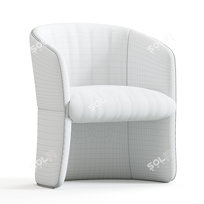 Elegant Janette Easy Chair, Gallotti Radice 3D model image 4