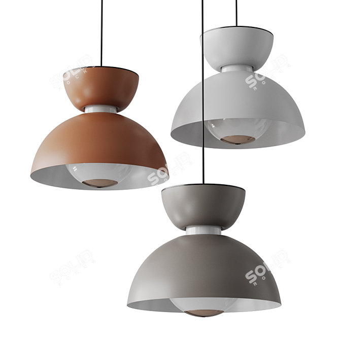 Dome LED Pendant Lamp TAMME 3D model image 2