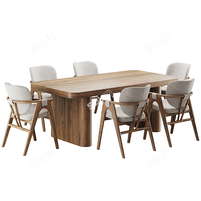 Rowanoke Dining Set 135 3D model image 2