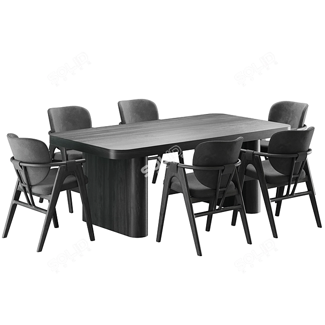 Rowanoke Dining Set 135 3D model image 5