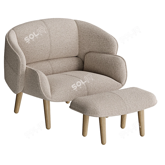  Modern Fusion Chair Set 3D model image 2