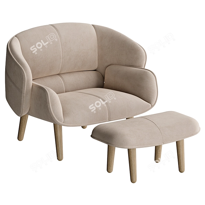  Modern Fusion Chair Set 3D model image 3