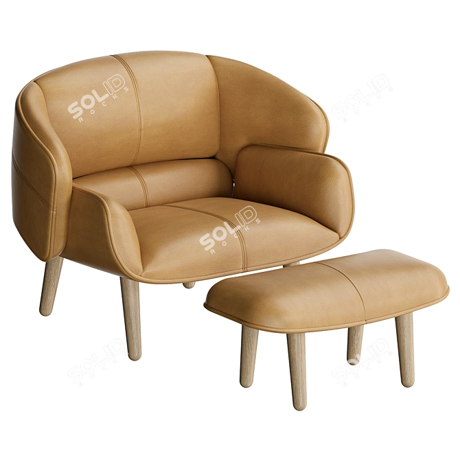  Modern Fusion Chair Set 3D model image 5