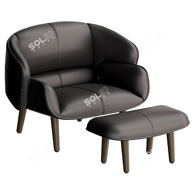  Modern Fusion Chair Set 3D model image 6