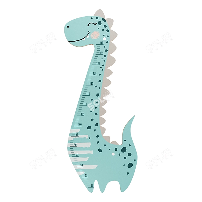 Dinosaur Kids Growth Chart 3D model image 2