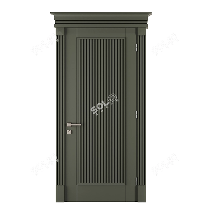 Modern Entrance Door Set 72 3D model image 4