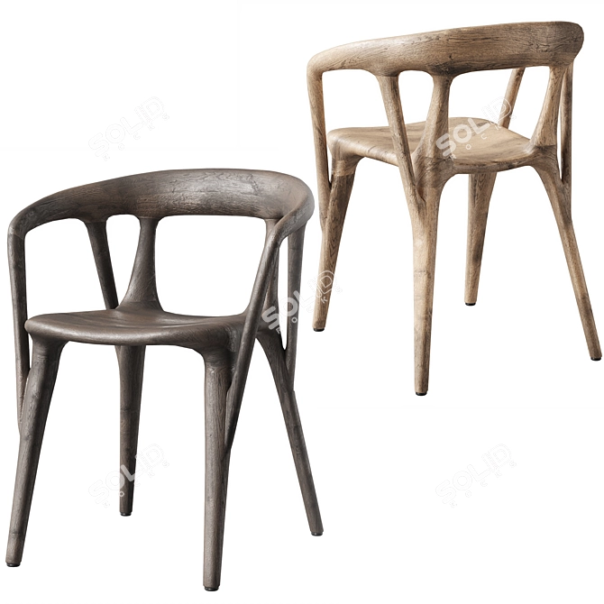 Savanna Oak Chair by Deephouse 3D model image 4