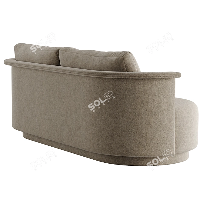 Modern Two-Tone Park Sofa 3D model image 2