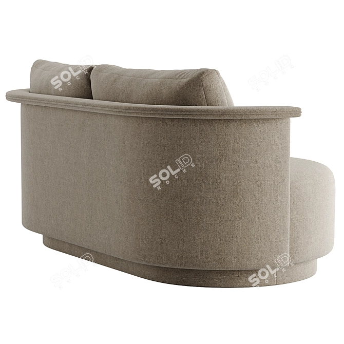 Contemporary Park Sofa in Two Color Options 3D model image 2