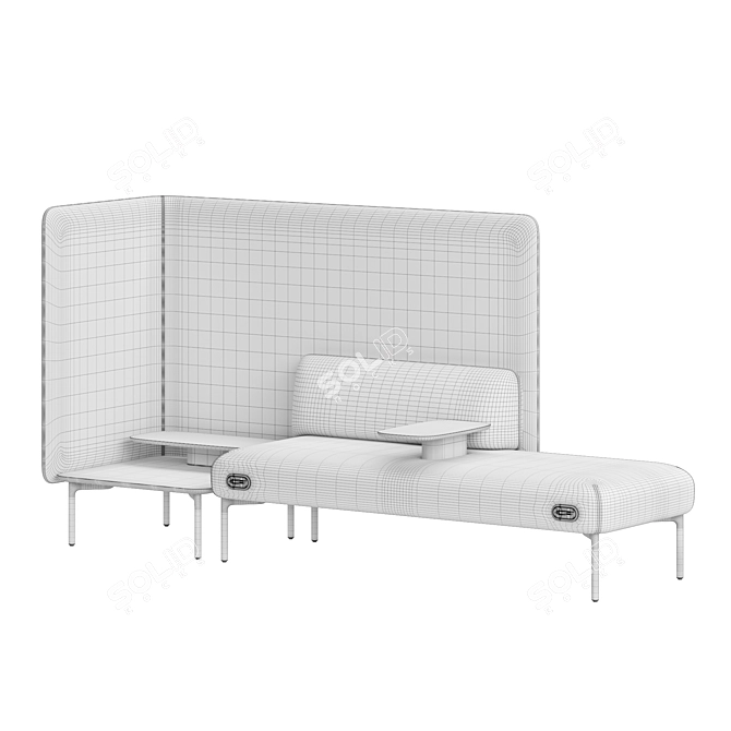 Modern Cabana Sofa Lounge Retreat 3D model image 7