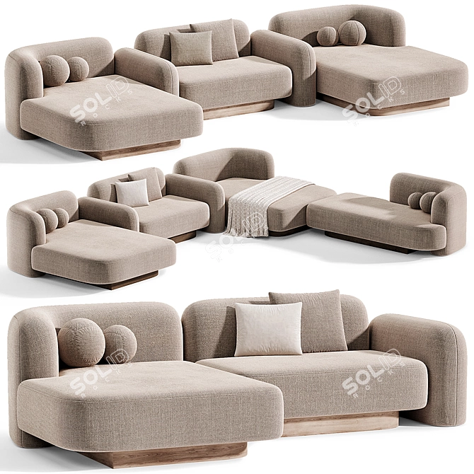  Contemporary Pop Sofa Delcourt Design 3D model image 1