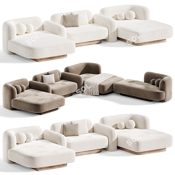  Contemporary Pop Sofa Delcourt Design 3D model image 4