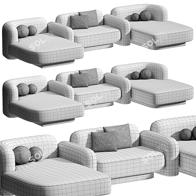  Contemporary Pop Sofa Delcourt Design 3D model image 7