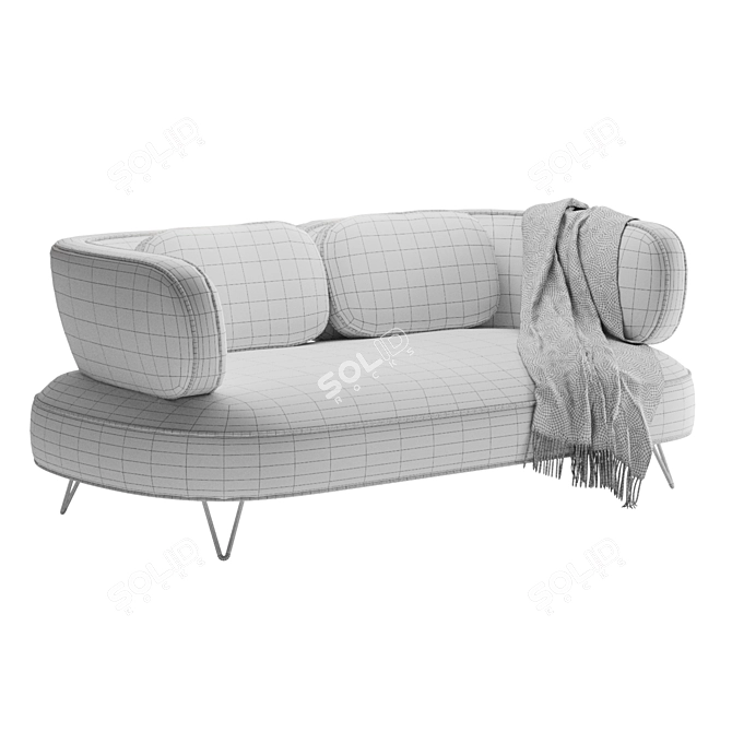 Kare Design Peppo White Sofa 3D model image 3