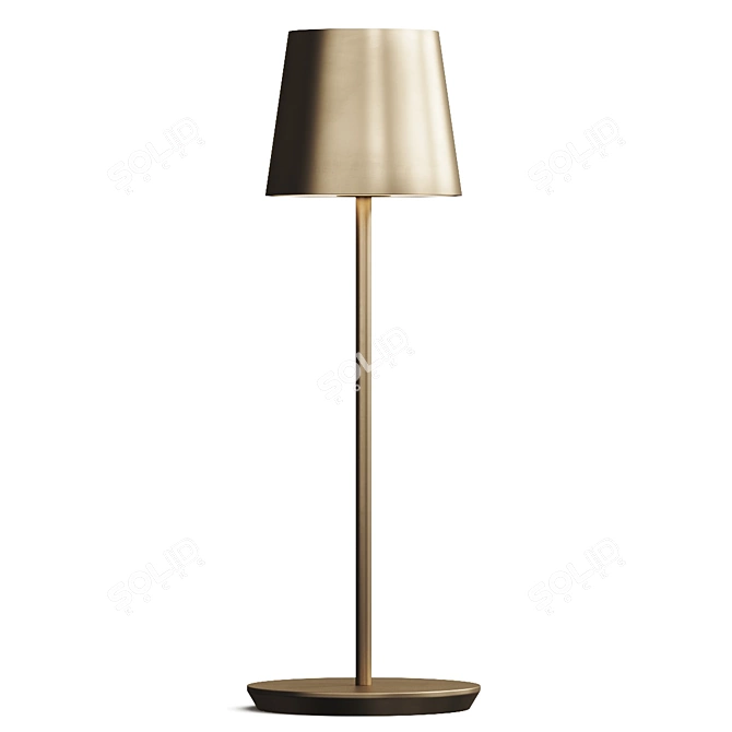 Translation: Ø128 x H370 mm 

Title: Modern Cordless Table Lamp 3D model image 2