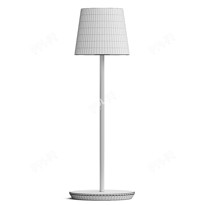 Translation: Ø128 x H370 mm 

Title: Modern Cordless Table Lamp 3D model image 4