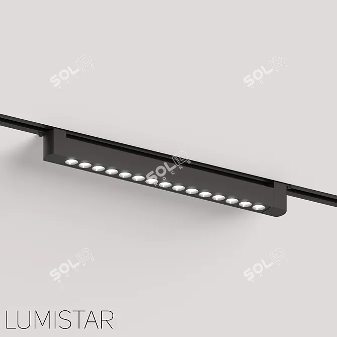 Linear Track Light Fixture 220V 3D model image 1