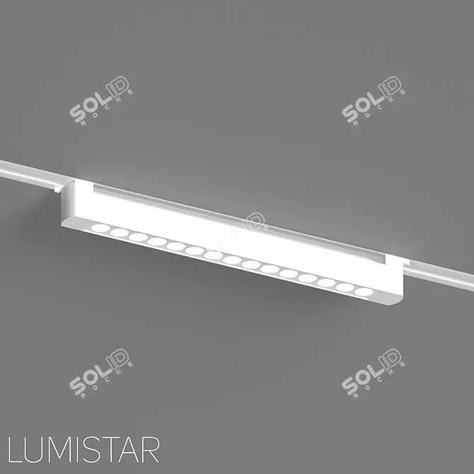 Linear Track Light Fixture 220V 3D model image 2